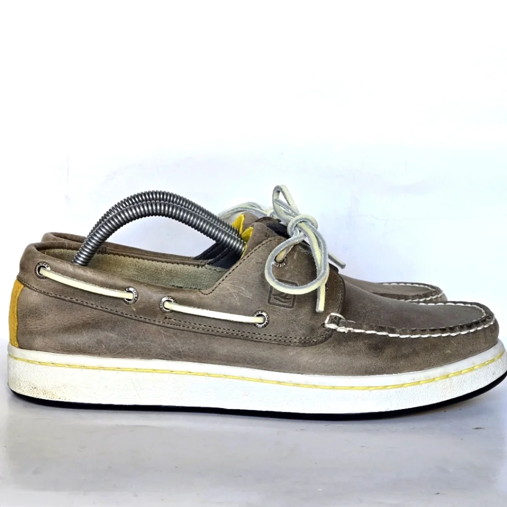 Sperry Top-Sider Cup Grey Leather Boat Shoes - Mens Size US 10 M Model #0219212